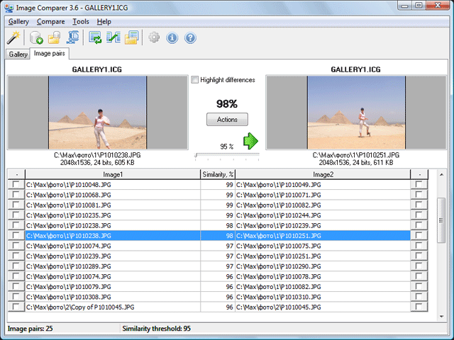 Image Comparer screenshot Image Comparer screenshot