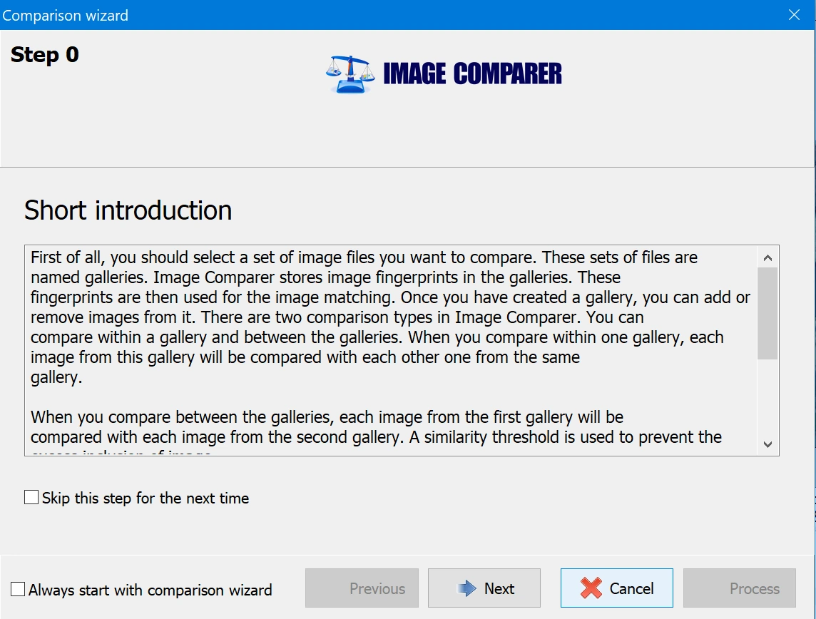 Image Comparer — Comparison Wizard