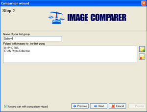 Comparison Wizard - Forming the gallery